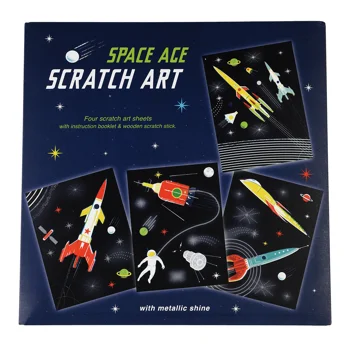 art à gratter space age art à gratter space age