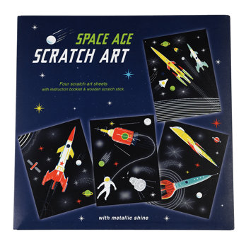 scratch art - space age