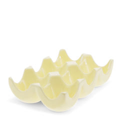 ceramic egg holder - yellow