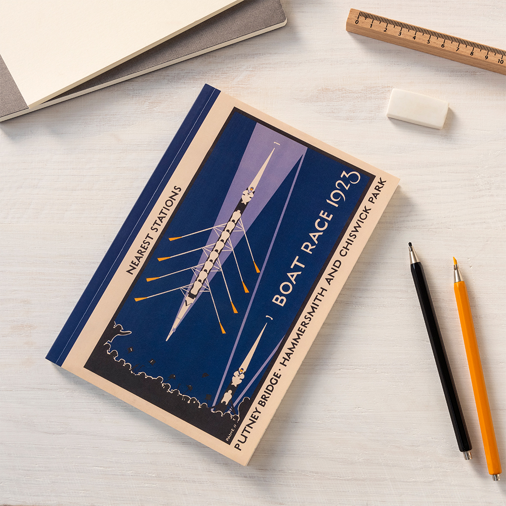 a5 notebook - tfl vintage poster "boat race"