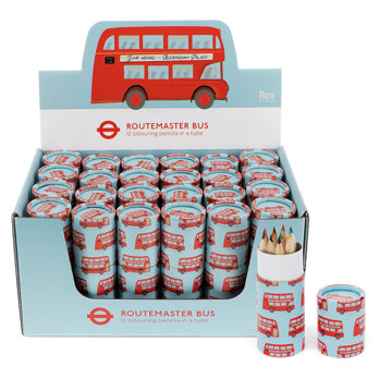 buntstifte in der pappröhre - tfl routemaster bus