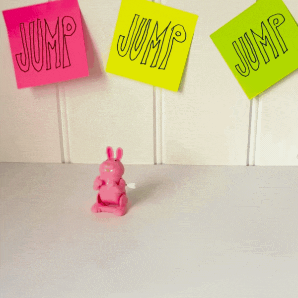 animal sauteur à remonter - lapin