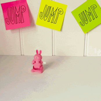 aufziehbares, hüpfendes spielzeugtier - hase