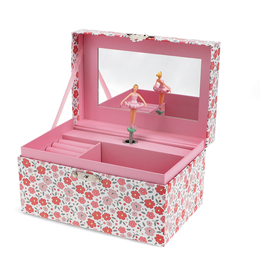 musical jewellery box - pink tilde
