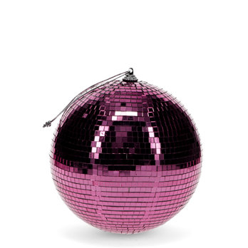 boule disco suspendue (15 cm) - rose