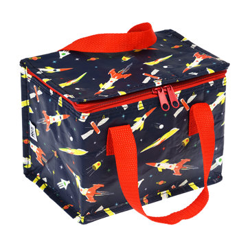 insulated lunch bag - space age rocket