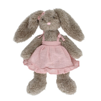 peluche douce - lapin rose