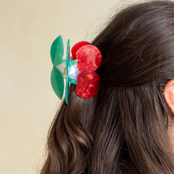 hair claw clip - cherries