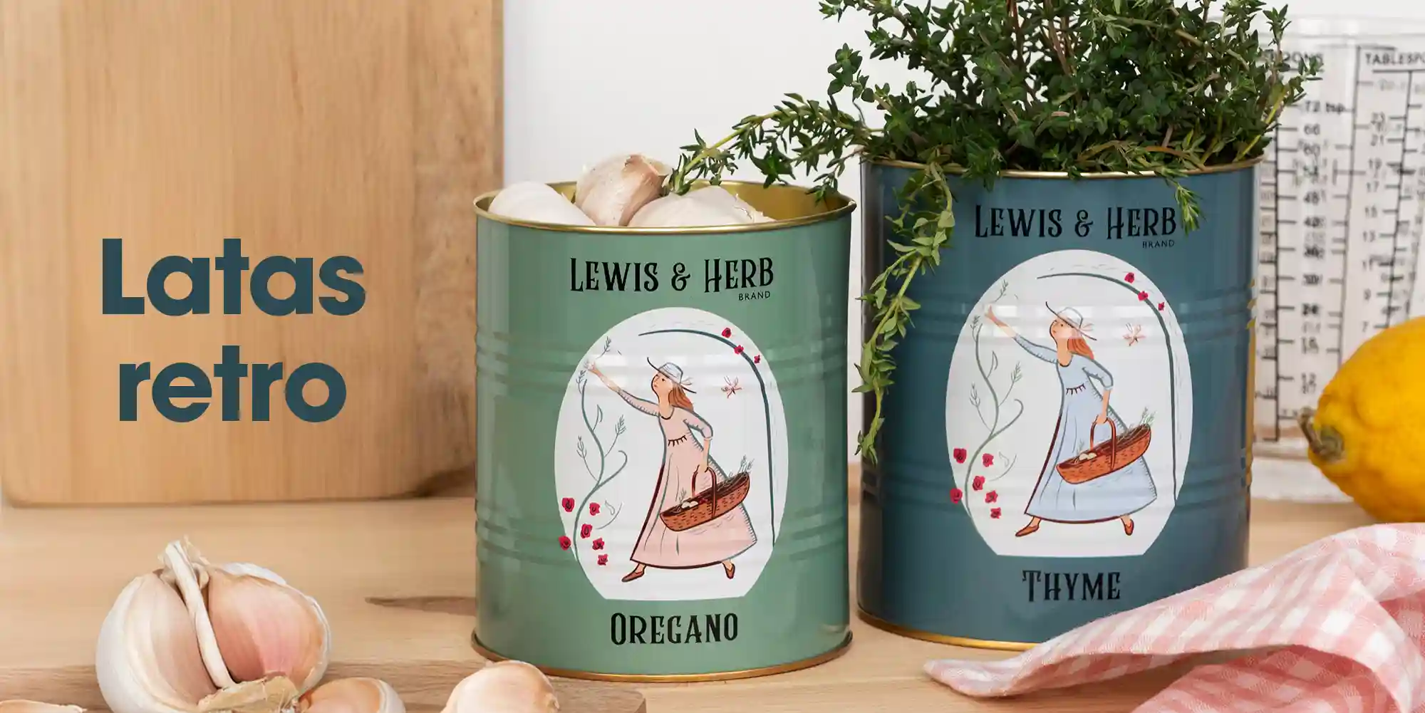 Latas de almacenamiento retro