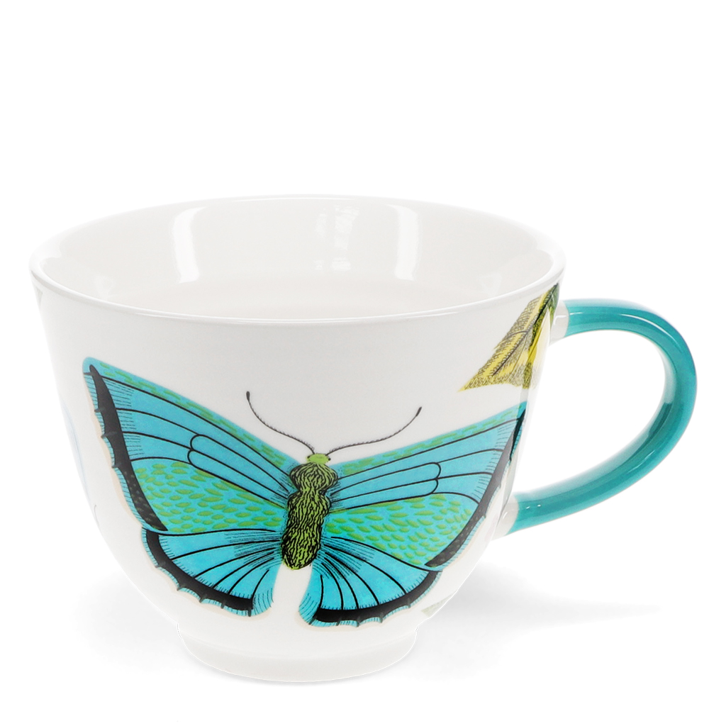new bone china mug 550ml - butterfly