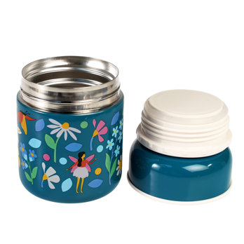 stainless steel food flask - fairies in the garden