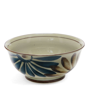 japanese porcelain ramen bowl 18cm - flower