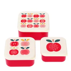 snack boxes (set of 3) - vintage apple snack boxes (set of 3) - vintage apple