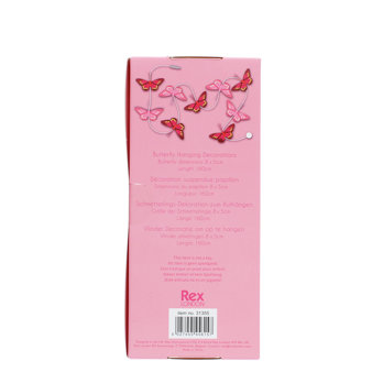 girlande mit schmetterlingen aus federn (1,6 meter) - kleine wimpel