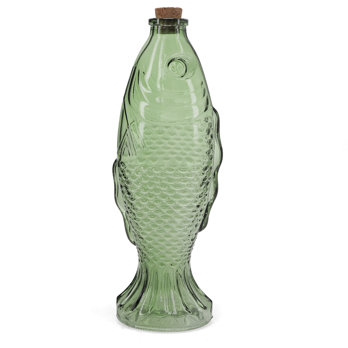 bouteille en verre 500 ml - poisson vert