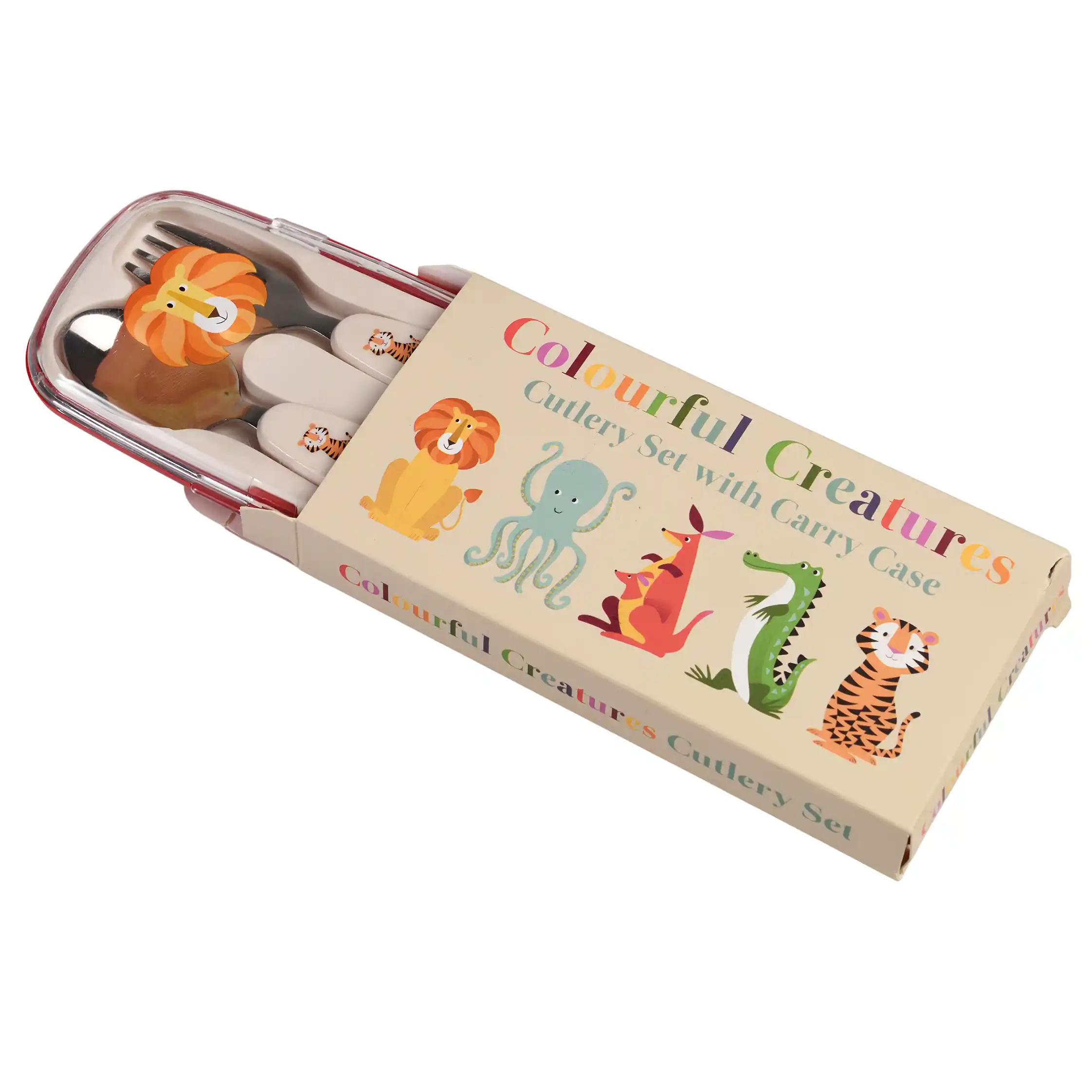 children's cutlery set - colourful creatures