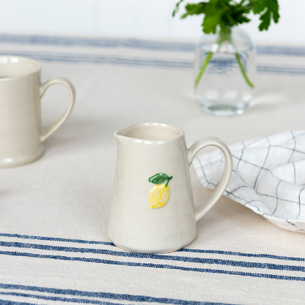 mini stoneware jug 150ml - lemon