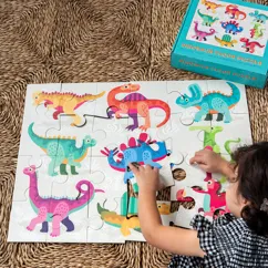 puzzle de suelo- dinosaurios