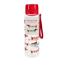 gourde avec couvercle à bouton-poussoir 700ml - chien saucisse