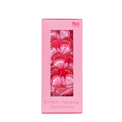 girlande mit schmetterlingen aus federn (1,6 meter) - kleine wimpel