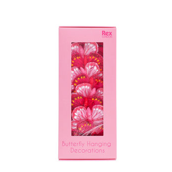 girlande mit schmetterlingen aus federn (1,6 meter) - kleine wimpel