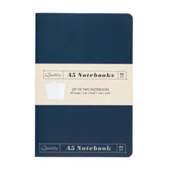 a5 notebooks (set of 2) - orange & blue a5 notebooks (set of 2) - orange & blue