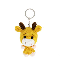crochet keyring bag charm - giraffe
