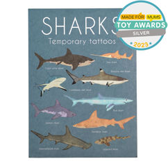 tatouages temporaires requin (2 feuilles)