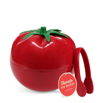 eiskübel in obstform mit deckel und zange – tomate