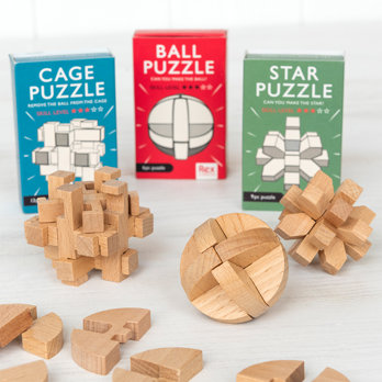 mini-puzzles en bois - assortis