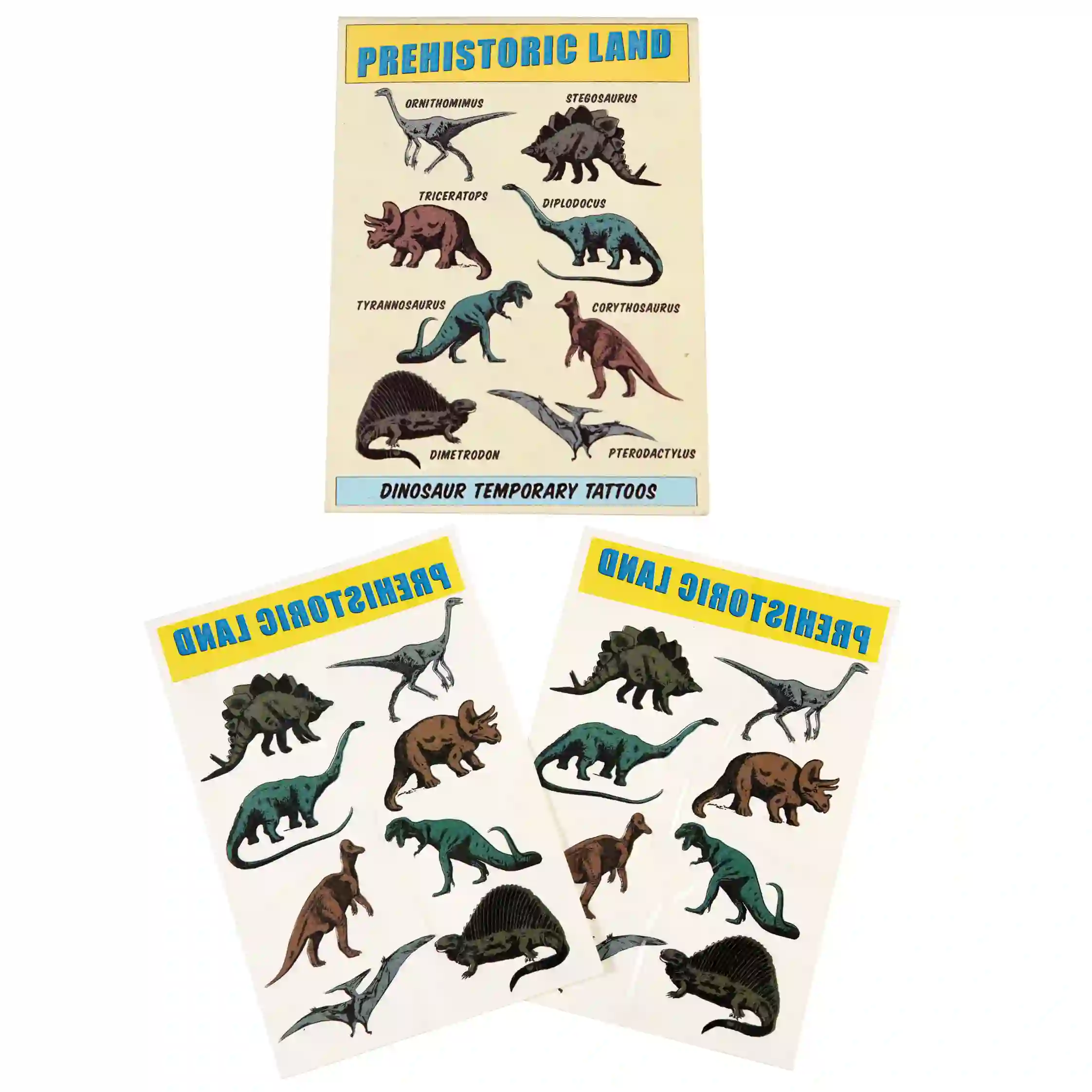 temporary tattoos - prehistoric land