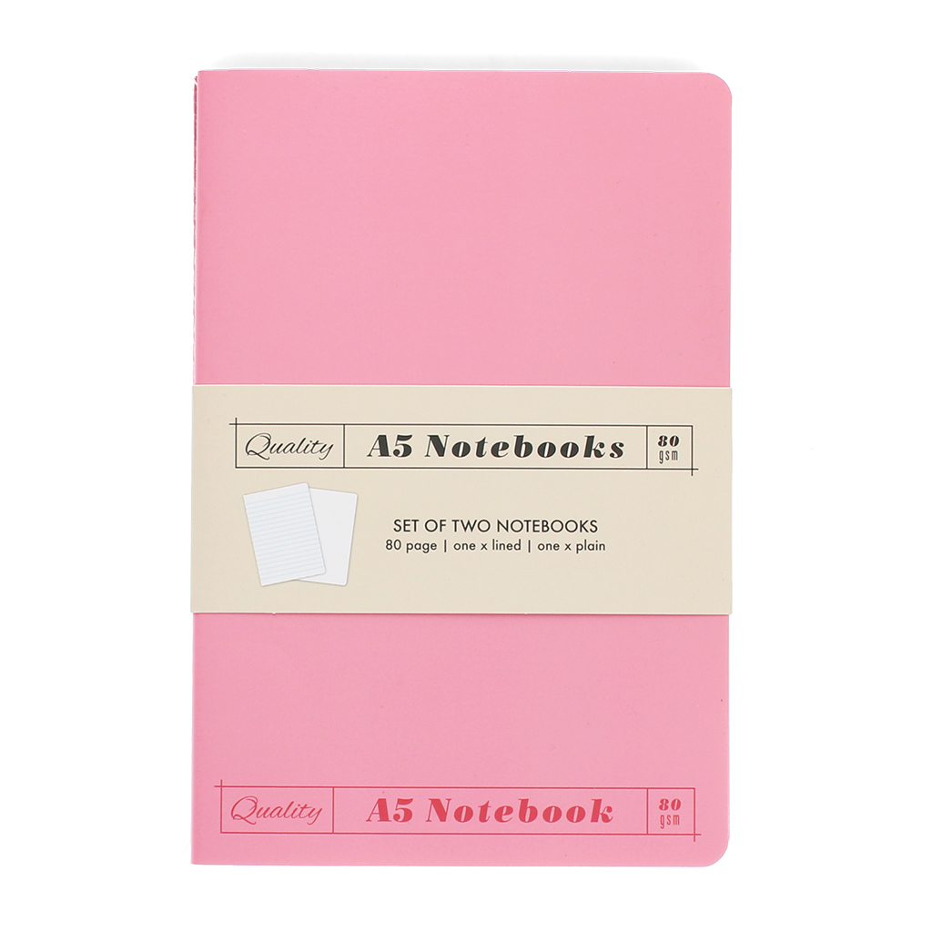 a5 notizheft (2-er set) - pink