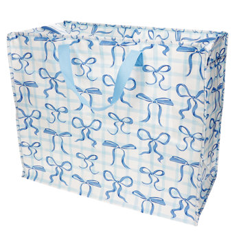 jumbo storage bag - blue bows