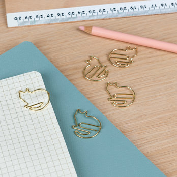 cat paper clips (set of 5) - nine lives