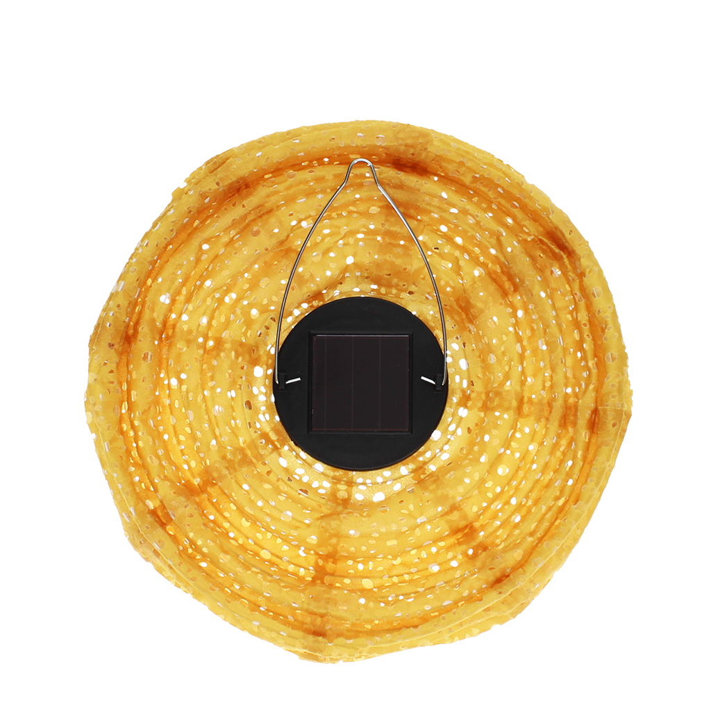 outdoor solar pendant lantern - mustard yellow