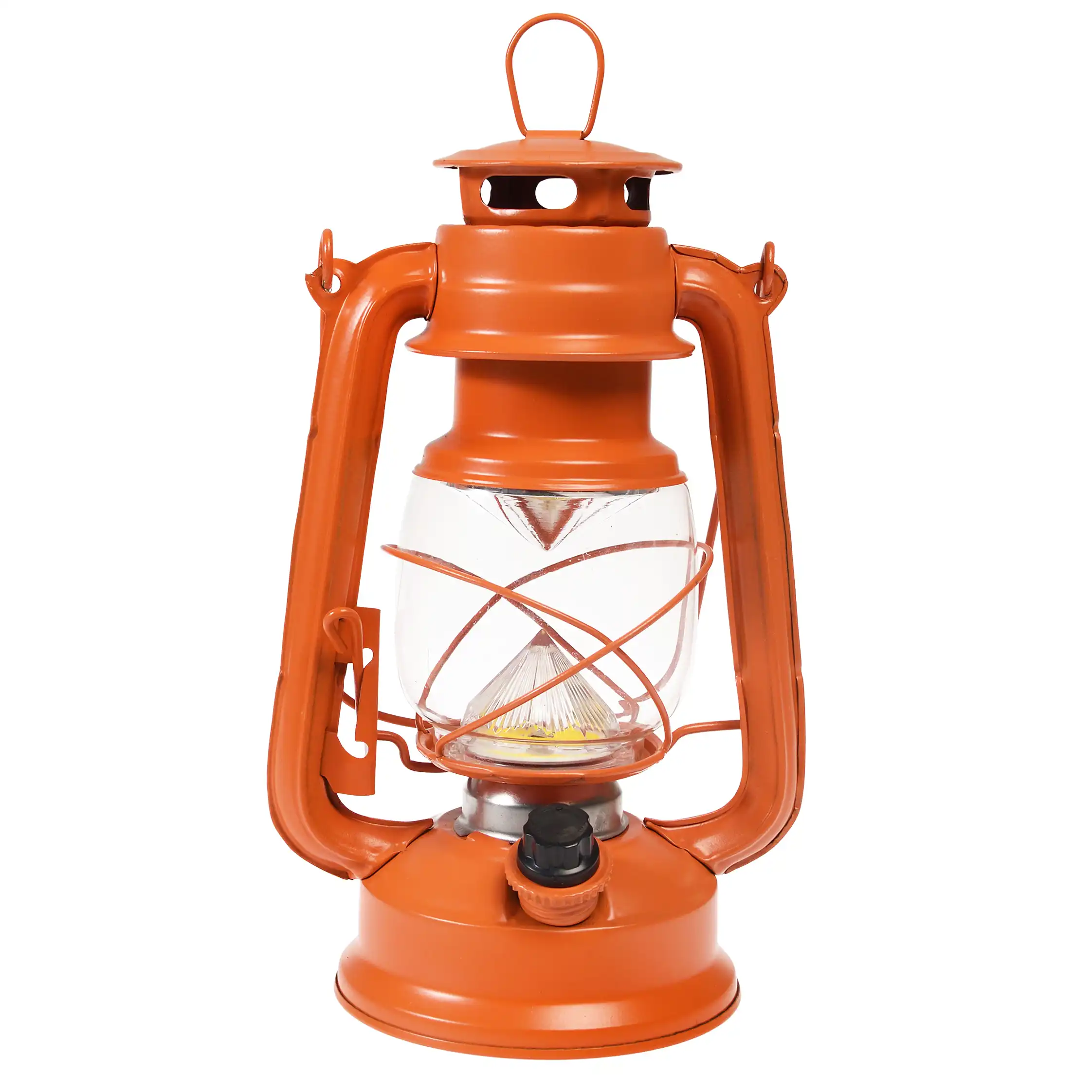 led hurricane lantern - orange