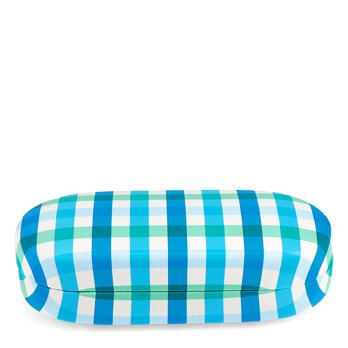 étui à lunettes de soleil et chiffon de nettoyage - blue gingham