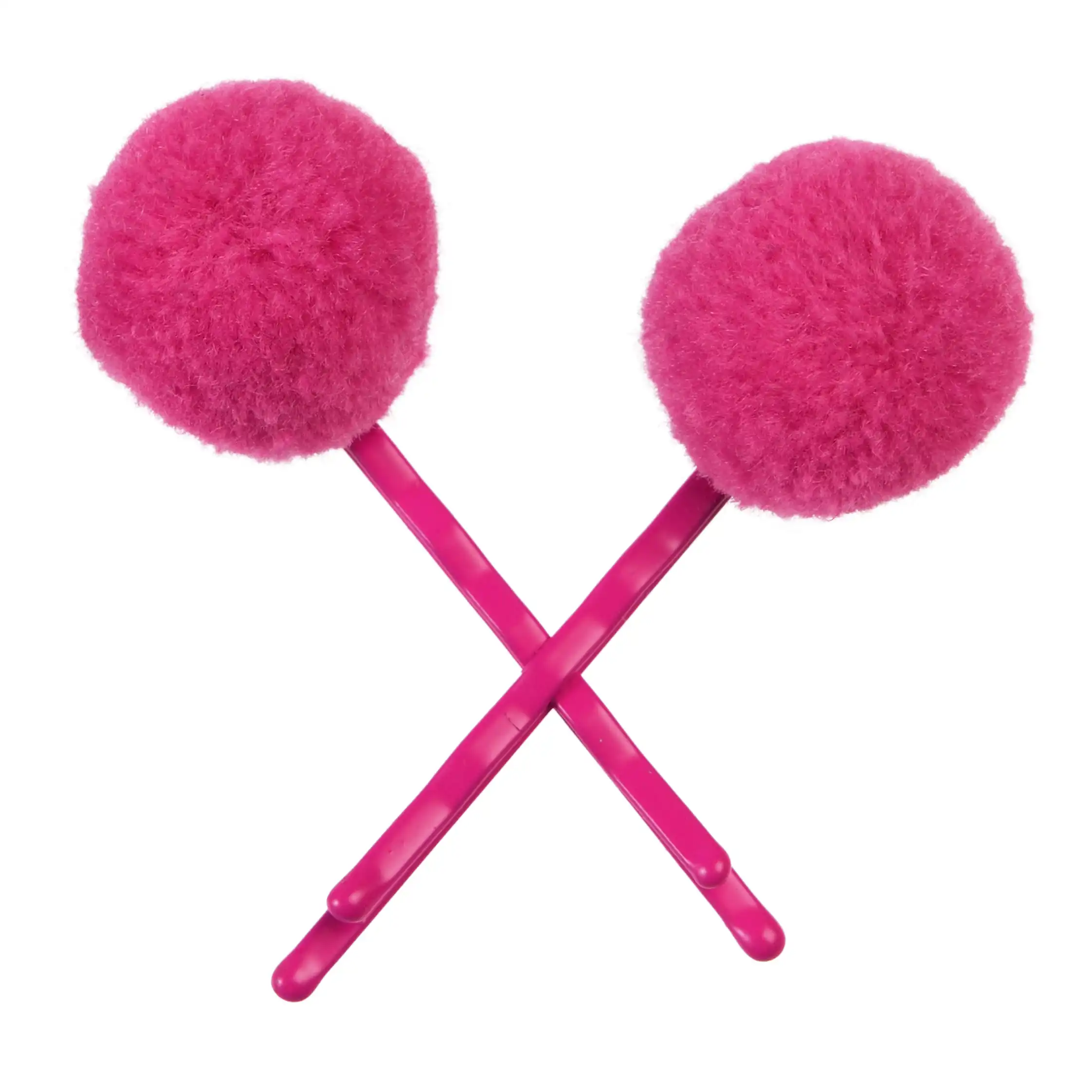 pinces à cheveux pompons rose
