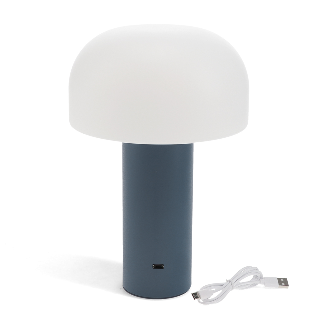 lampe tactile champignon rechargeable usb - bleu