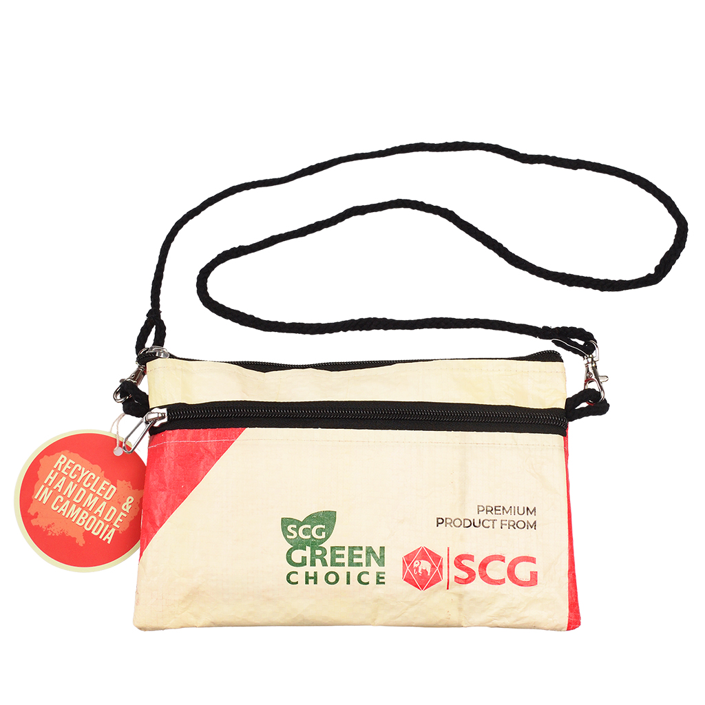 reiseetui aus recycelten zementsäcken