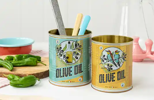 Retro storage tins