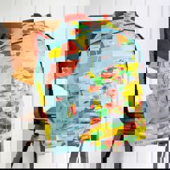 mini children's backpack - world map