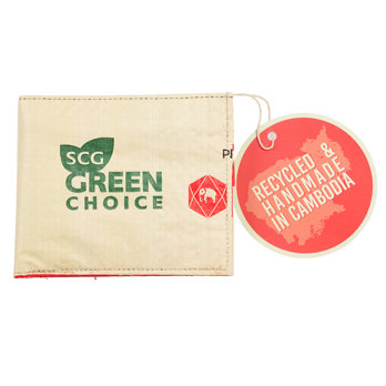 recycled cement bag bifold wallet