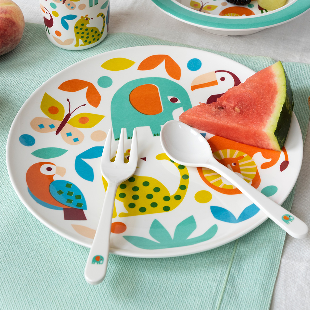 children's melamine plate - wild wonders