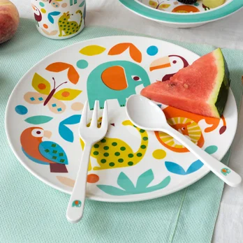 children's melamine plate - wild wonders children's melamine plate - wild wonders