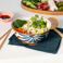 japanese porcelain ramen bowl 18cm - flower