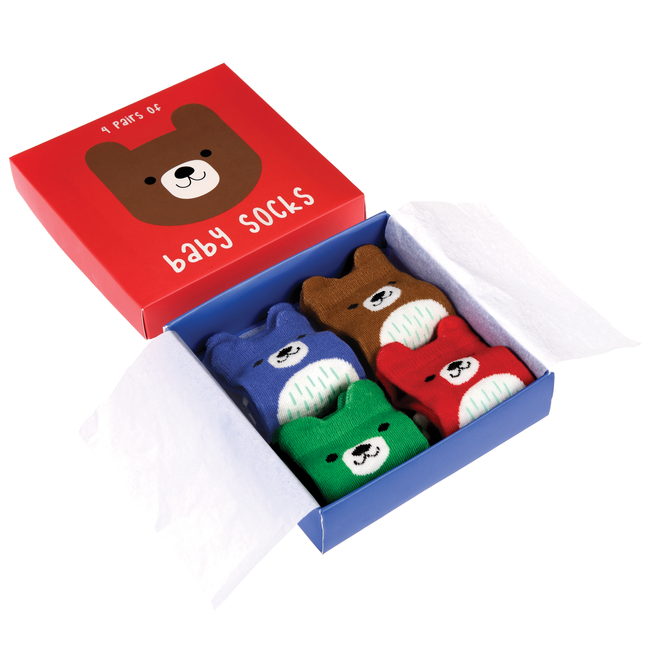 baby socks (4 pairs) - bear