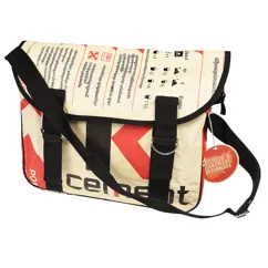 recycled cement bag courier satchel