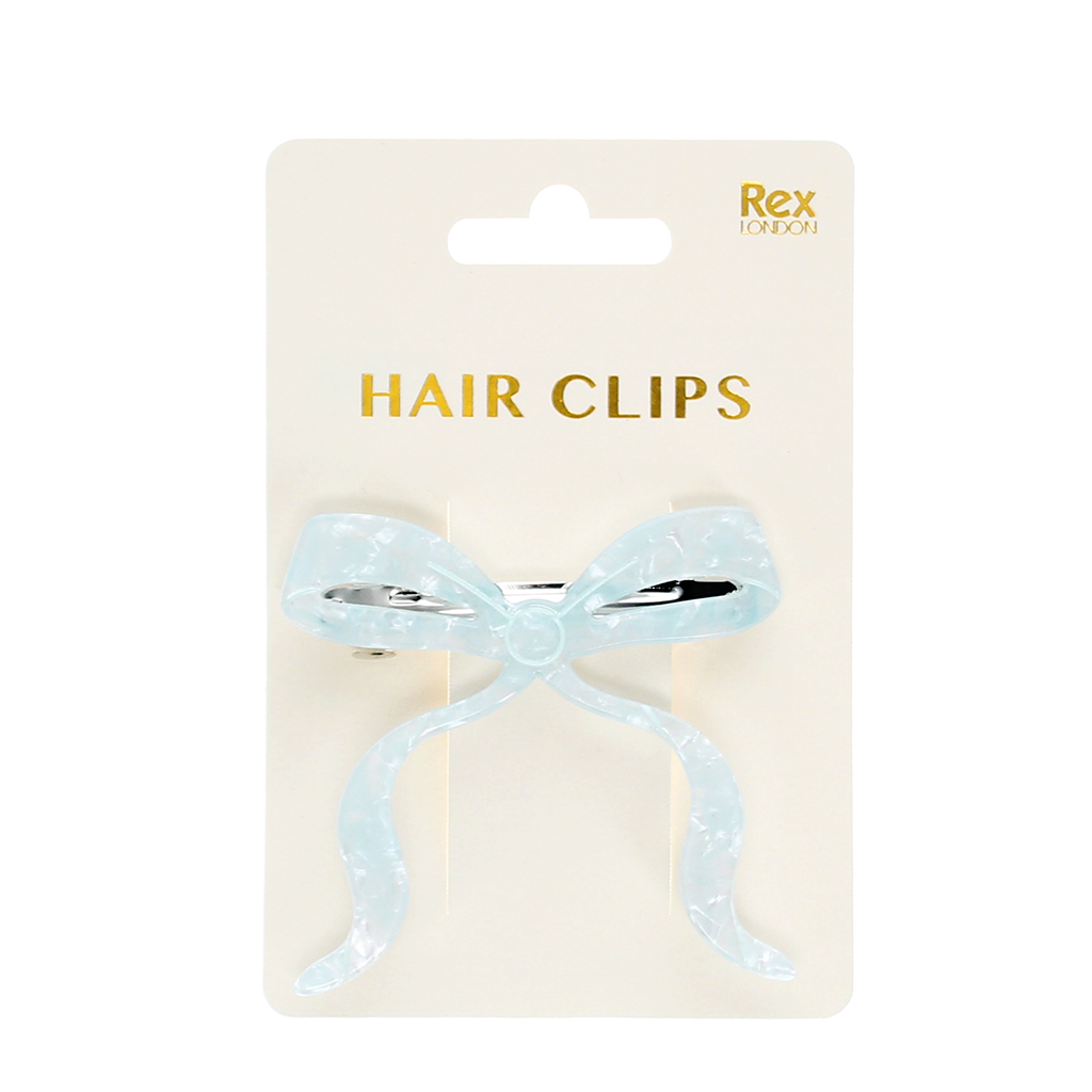 hair clip - blue bow