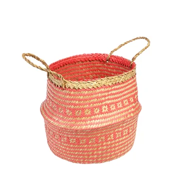 small seagrass basket - coral small seagrass basket - coral